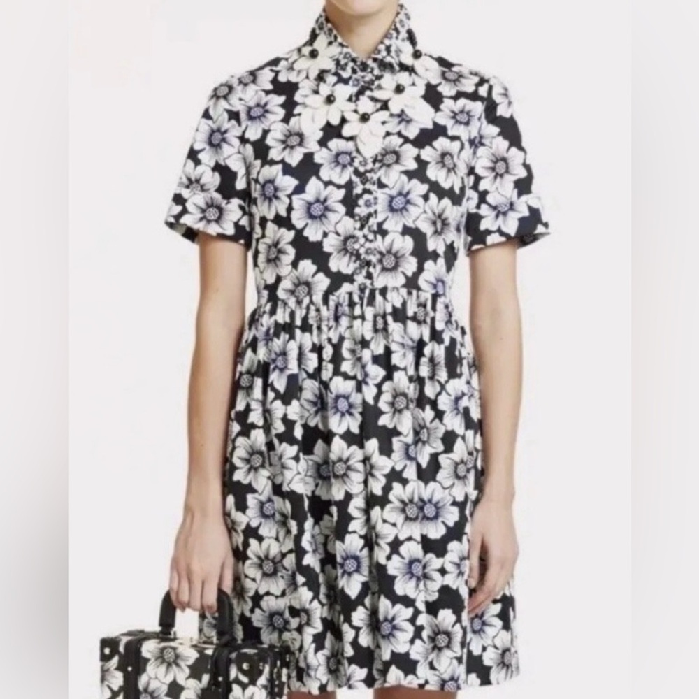Kate Spade New York Hollyhock Floral Midi Dress Sz 4